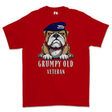 Grumpy Old Queens Own Yeomanry Veteran Printed T-Shirt - Red