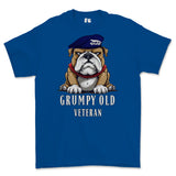 Grumpy Old Queens Own Yeomanry Veteran Printed T-Shirt - Royal Blue