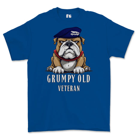 Grumpy Old Queens Own Yeomanry Veteran Printed T-Shirt - Royal Blue