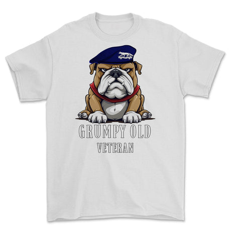 Grumpy Old Queens Own Yeomanry Veteran Printed T-Shirt - White