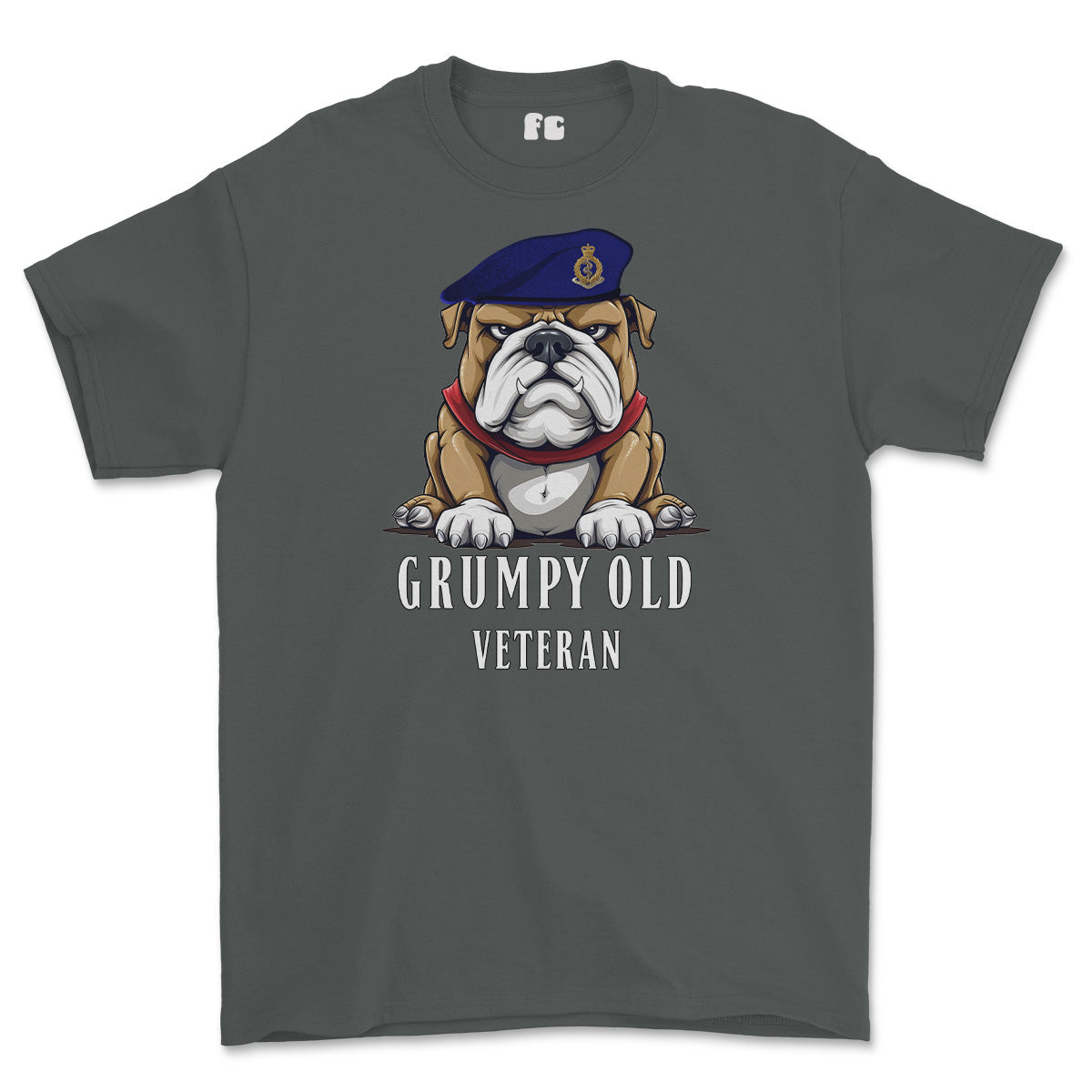 Grumpy Old RAMC Medic Veteran Printed T-Shirt - Charcoal