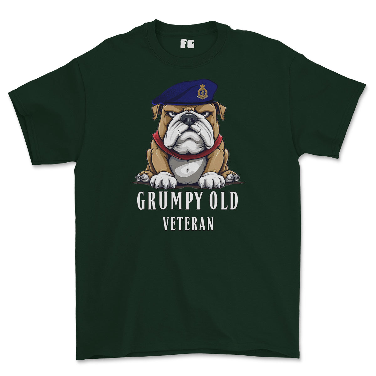 Grumpy Old RAMC Medic Veteran Printed T-Shirt - Forest Green