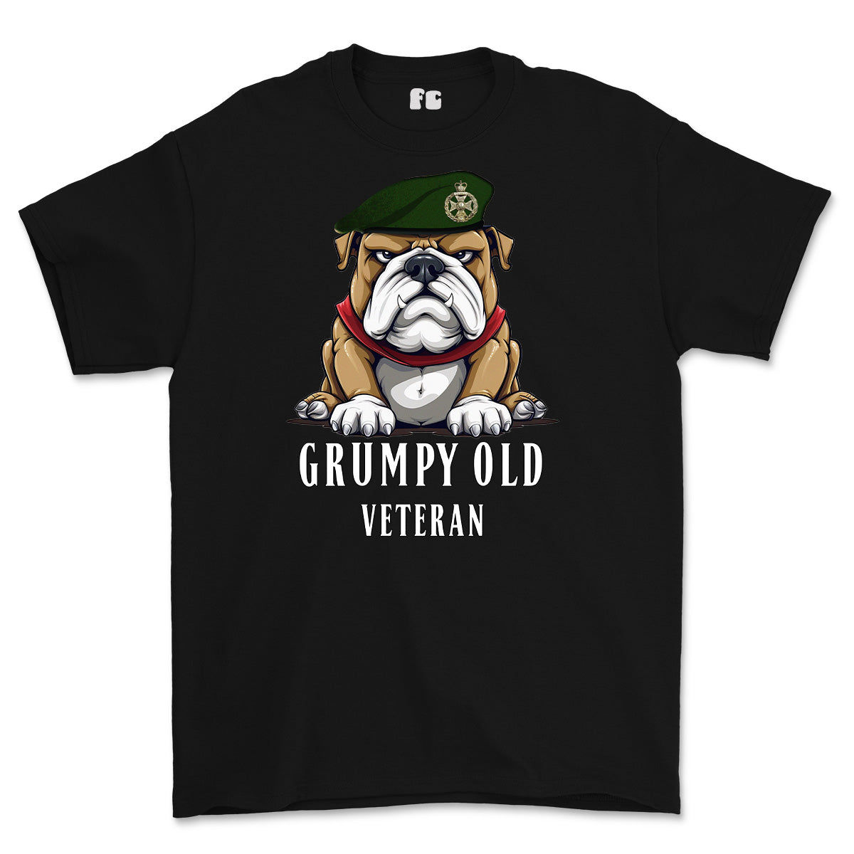 Grumpy Old Royal Green Jackets Veteran Printed T-Shirt - Black