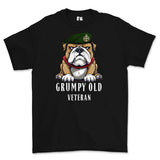 Grumpy Old Royal Green Jackets Veteran Printed T-Shirt - Black