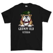 Grumpy Old Royal Green Jackets Veteran Printed T-Shirt - Black