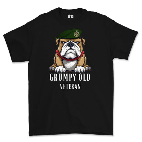Grumpy Old Royal Green Jackets Veteran Printed T-Shirt - Black