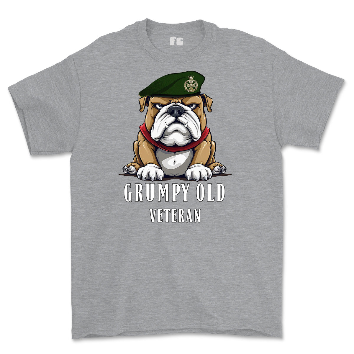 Grumpy Old Royal Green Jackets Veteran Printed T-Shirt - Sports Grey