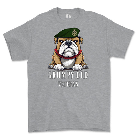 Grumpy Old Royal Green Jackets Veteran Printed T-Shirt - Sports Grey