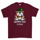Grumpy Old Royal Green Jackets Veteran Printed T-Shirt - Maroon