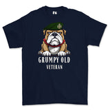 Grumpy Old Royal Green Jackets Veteran Printed T-Shirt - Navy Blue