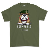Grumpy Old Royal Green Jackets Veteran Printed T-Shirt - Olive Green
