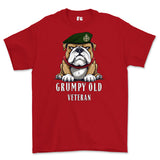 Grumpy Old Royal Green Jackets Veteran Printed T-Shirt - Red