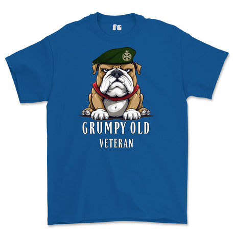 Grumpy Old Royal Green Jackets Veteran Printed T-Shirt - Royal Blue