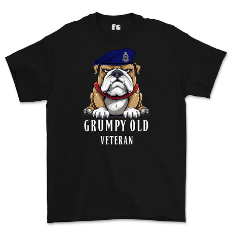Grumpy Old Royal Horse Artillery Veteran Printed T-Shirt - Black