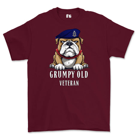 Grumpy Old Royal Horse Artillery Veteran Printed T-Shirt - Maroon