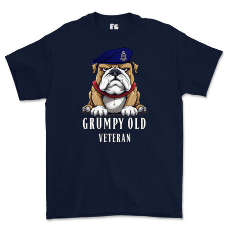 Grumpy Old Royal Horse Artillery Veteran Printed T-Shirt - Navy Blue