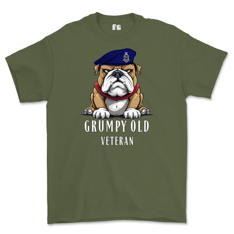 Grumpy Old Royal Horse Artillery Veteran Printed T-Shirt - Olive Green