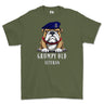 Grumpy Old Royal Horse Artillery Veteran Printed T-Shirt - Olive Green