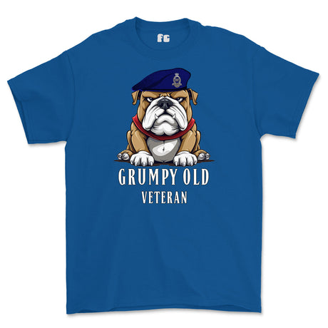 Grumpy Old Royal Horse Artillery Veteran Printed T-Shirt - Royal Blue