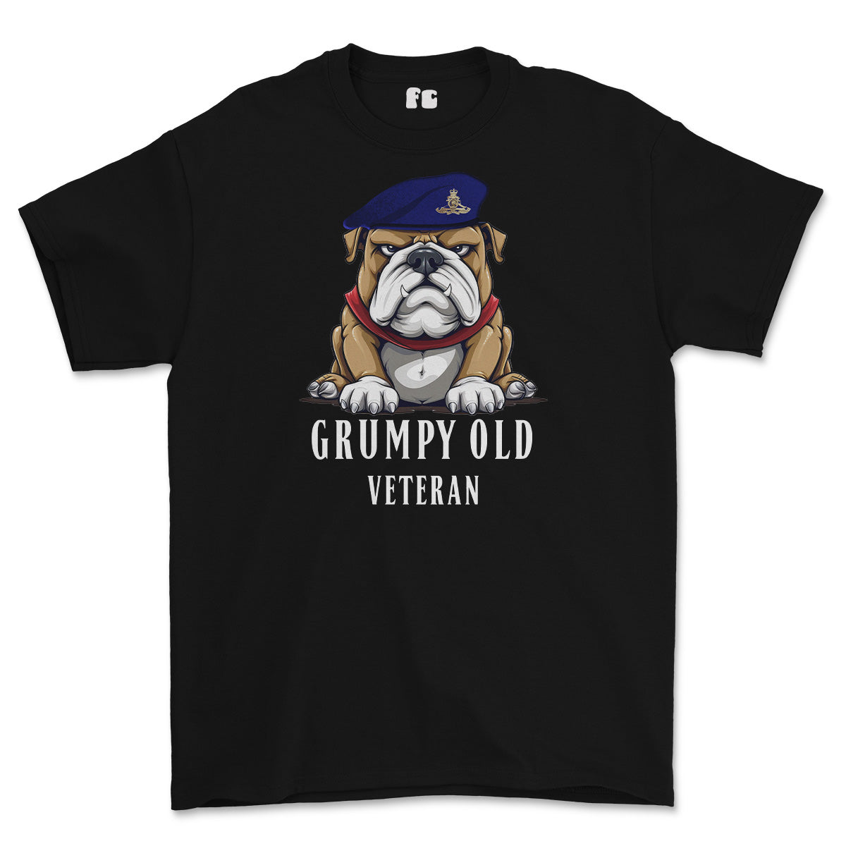 Grumpy Old Royal Artillery Veteran Printed T-Shirt - Black
