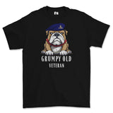 Grumpy Old Royal Artillery Veteran Printed T-Shirt - Black