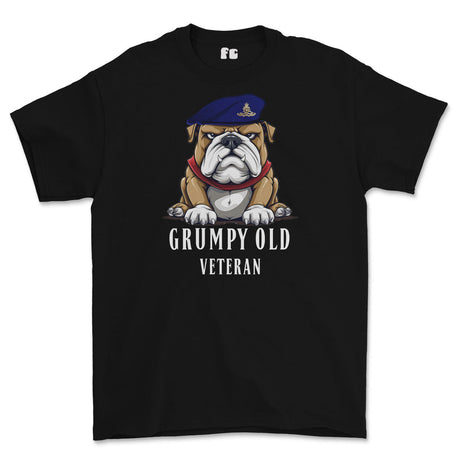 Grumpy Old Royal Artillery Veteran Printed T-Shirt - Black