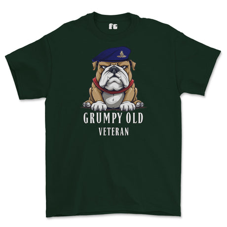 Grumpy Old Royal Artillery Veteran Printed T-Shirt - Forest Green