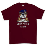 Grumpy Old Royal Artillery Veteran Printed T-Shirt - Maroon