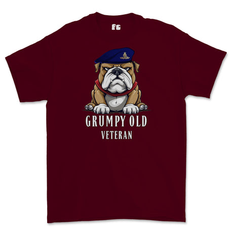 Grumpy Old Royal Artillery Veteran Printed T-Shirt - Maroon