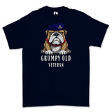 Grumpy Old Royal Artillery Veteran Printed T-Shirt - Navy Blue
