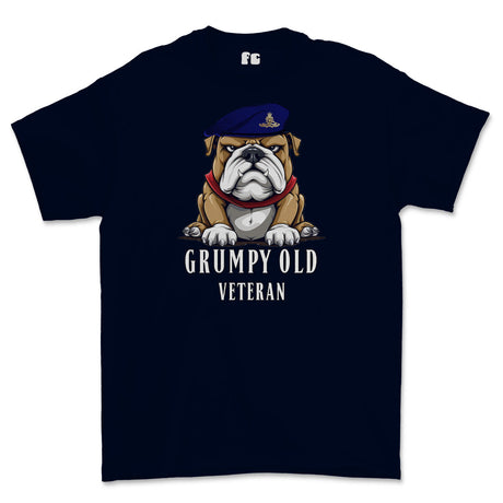 Grumpy Old Royal Artillery Veteran Printed T-Shirt - Navy Blue