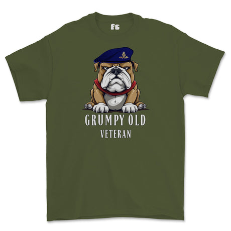 Grumpy Old Royal Artillery Veteran Printed T-Shirt - Olive Green
