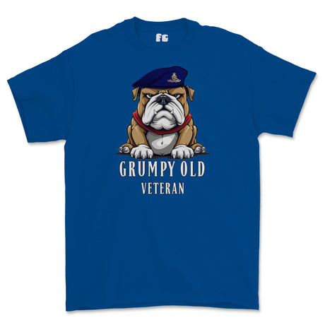 Grumpy Old Royal Artillery Veteran Printed T-Shirt - Royal Blue