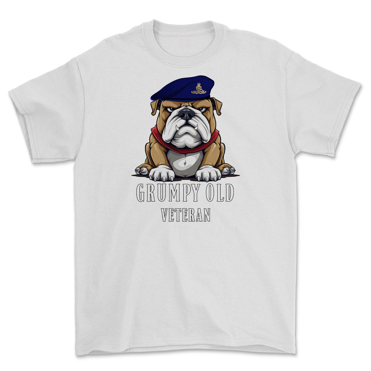 Grumpy Old Royal Artillery Veteran Printed T-Shirt - White