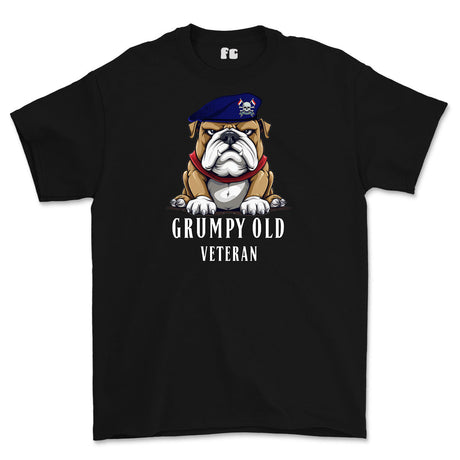 Grumpy Old Royal Lancer Veteran Printed T-Shirt - Black