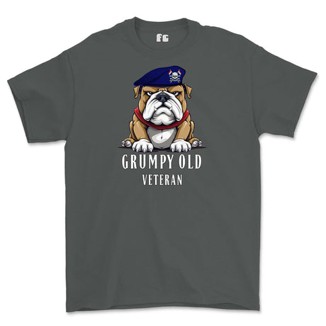 Grumpy Old Royal Lancer Veteran Printed T-Shirt - Charcoal