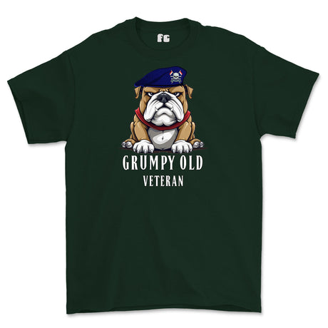 Grumpy Old Royal Lancer Veteran Printed T-Shirt - Green