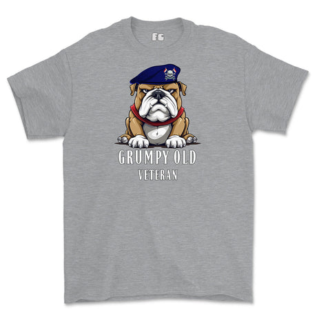 Grumpy Old Royal Lancer Veteran Printed T-Shirt - Sports Grey