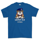 Grumpy Old Royal Lancer Veteran Printed T-Shirt - Royal Blue
