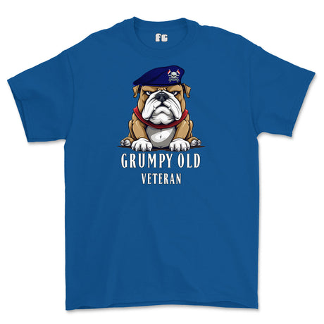 Grumpy Old Royal Lancer Veteran Printed T-Shirt - Royal Blue