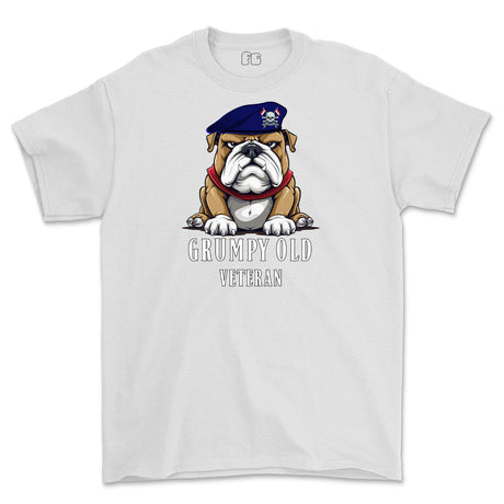Grumpy Old Royal Lancer Veteran Printed T-Shirt - White