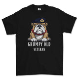 Grumpy Old Royal Navy Officer Printed T-Shirt - Black