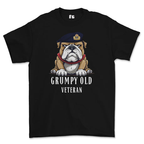 Grumpy Old Royal Navy Officer Printed T-Shirt - Black