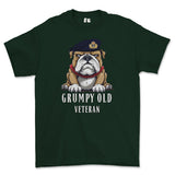Grumpy Old Royal Navy Officer Printed T-Shirt - Green