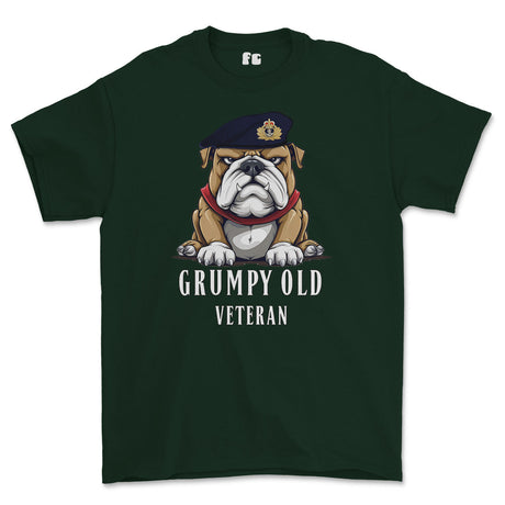 Grumpy Old Royal Navy Officer Printed T-Shirt - Green