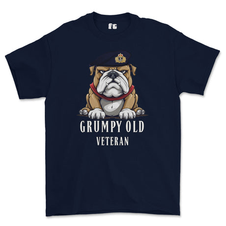 Grumpy Old Royal Navy Officer Printed T-Shirt - Navy Blue