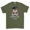 Grumpy Old Royal Navy Officer Printed T-Shirt - Olive Green