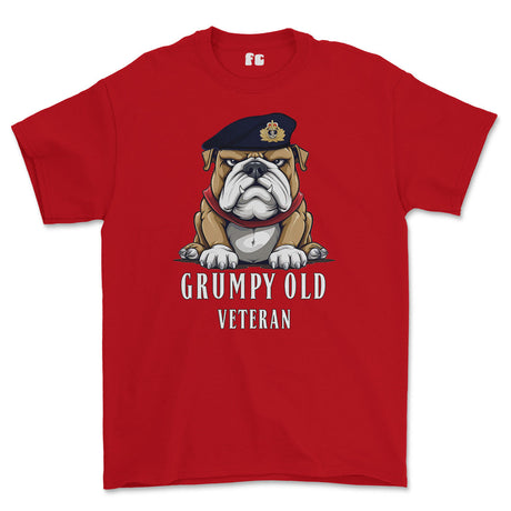 Grumpy Old Royal Navy Officer Printed T-Shirt - Red
