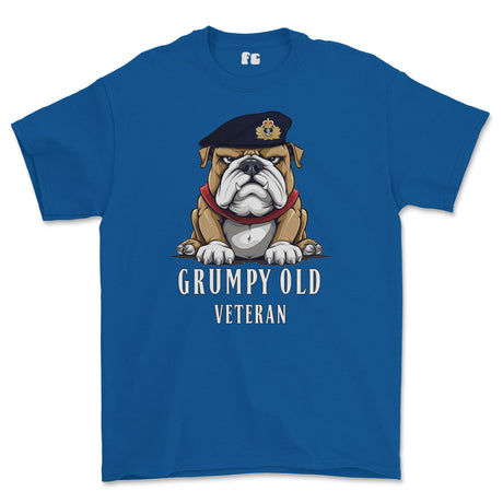 Grumpy Old Royal Navy Officer Printed T-Shirt - Royal Blue