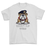 Grumpy Old Royal Navy Officer Printed T-Shirt - White